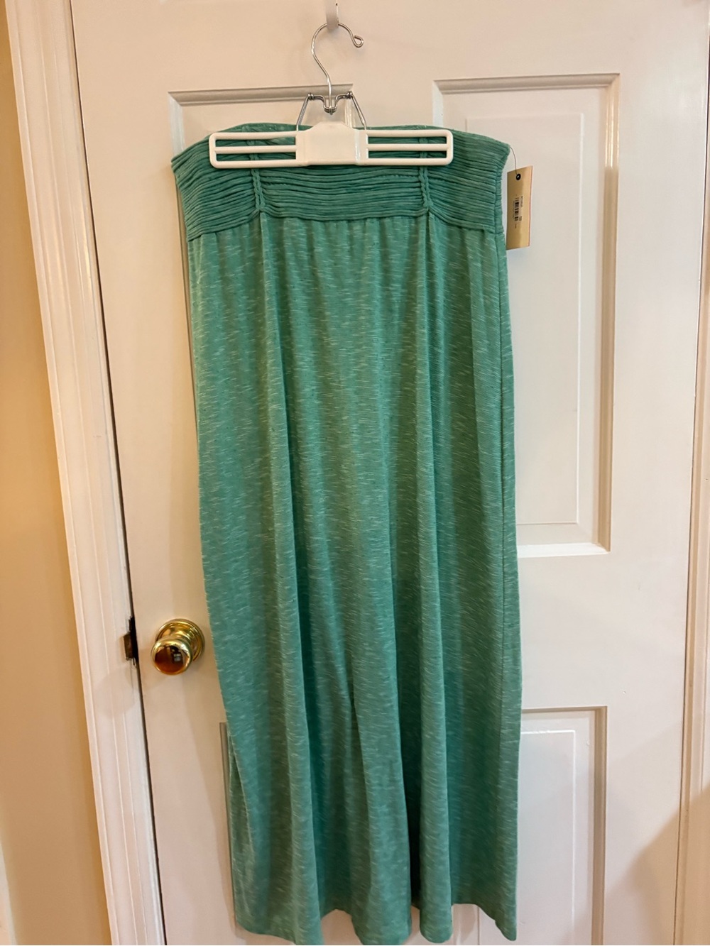 Studio M Teal Maxi Skirt with Smocked Waistband